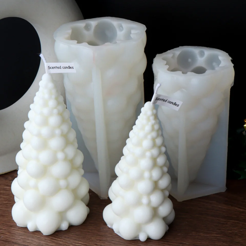 2 Silikon‑Kerzenformen Weihnachten – DIY Gießformen Für Tannenzapfen, Alpaka & Festliche Motive