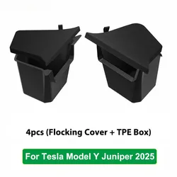 Enhanced Trunk Side Storage Organizer with Flocked TPE Mat - Anti - dirty Travel Accessories (Flocking set 4pcs)