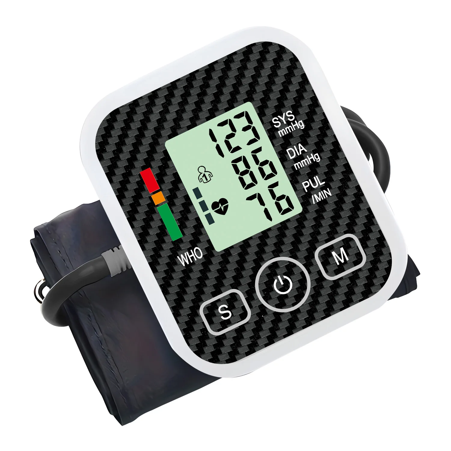 Blood Pressure Monitor Blood Pressure Meter Tensiometer Heart Rate Pulse Meter BP Monitor Healthy Digital Arm Cuff Medical Automatic Tonometer