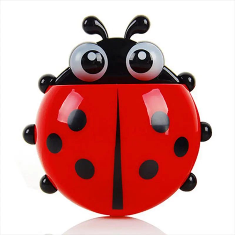 Cute Ladybird Beetle Toothbrush Toothpaste Holder Storage Rack Bathroom Shelves bathroom accessories Держатель зубной щетки 1 PC