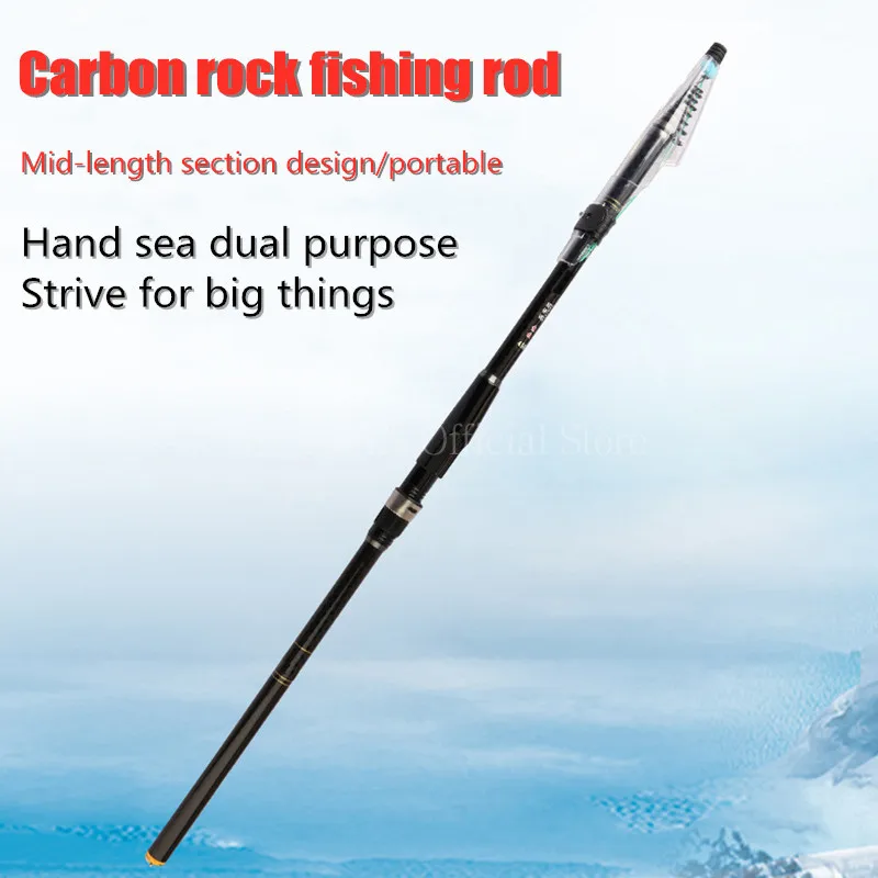 Telescopic Travel Fishing Rod 3.6-7.2m Carbon Fishing Rod Tackle Carp Feeder