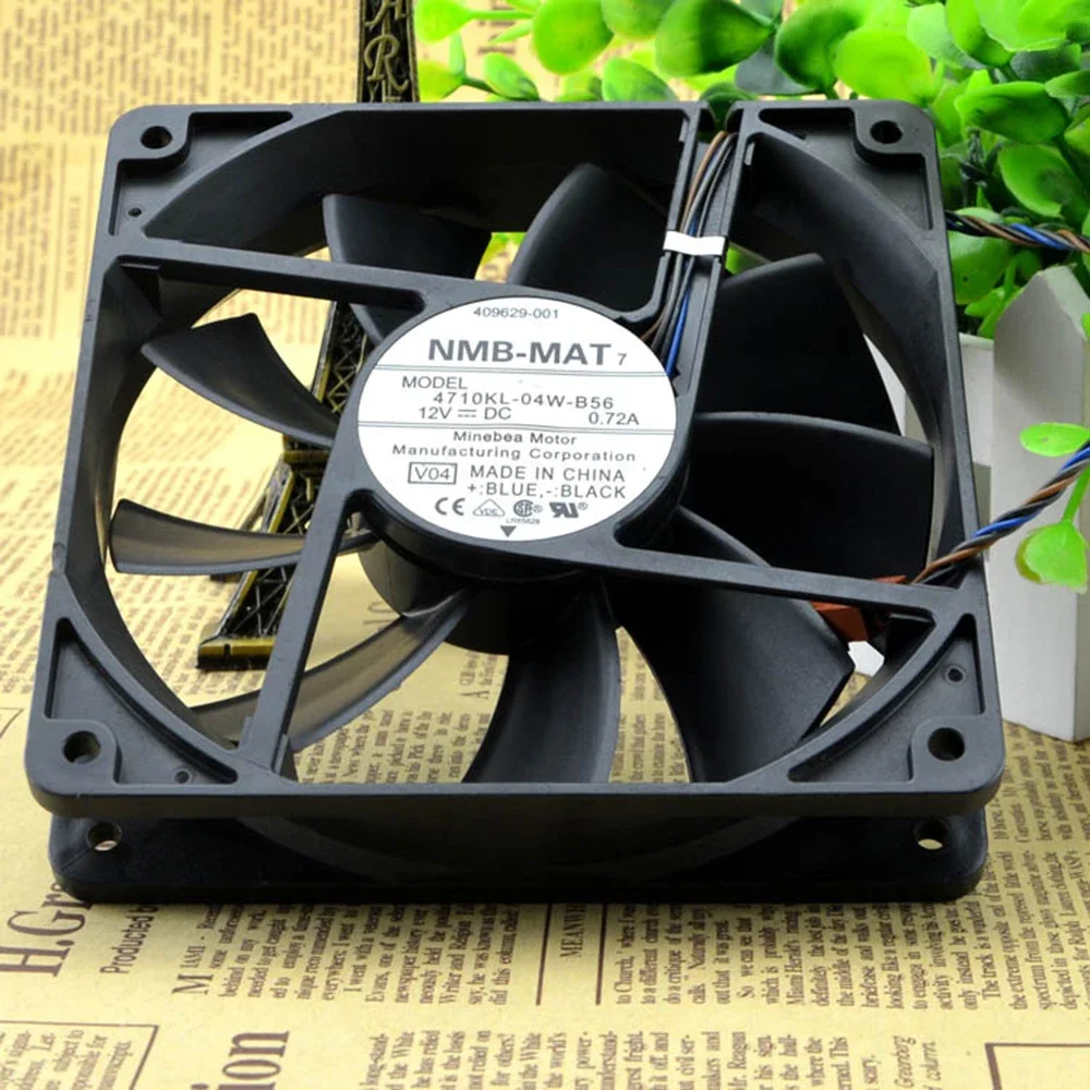 For NMB 4710KL-04W-B56 12cm 12025 120X120X25mm DC12V 0.72A 4-wire PWM industrial case axial cooling fans