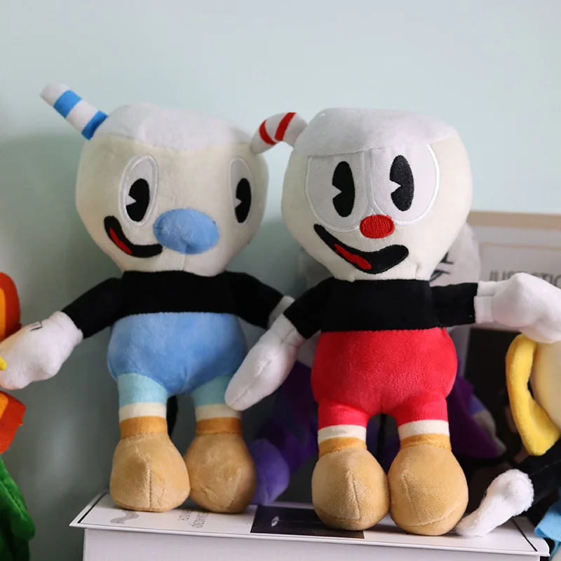 Cuphead Plush Toy Mugman Ms. Chalice ghost King Dice Cagney Carnantion Soft Stuffed Dolls Plushie Kids Birthday Christmas Gifts cuphead гора проблем выпуск 2