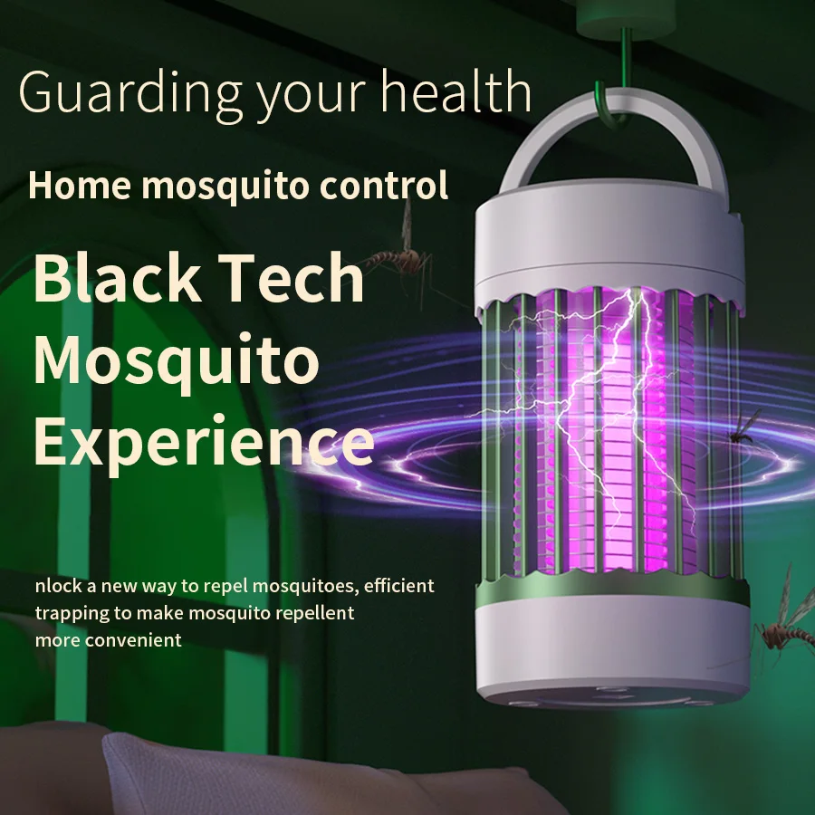 New Electric Shock Mosquito Killer Lamp UV Light USB Anti Mosquito Trap For Bedroom Outdoor Camping Use Kills Moths Wasps Gnats