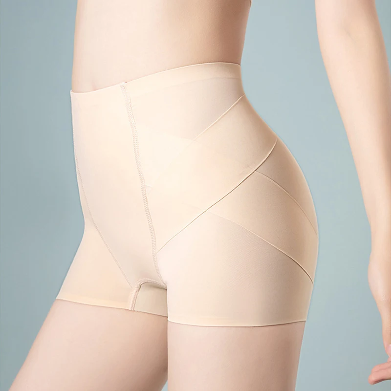 High Waist Flat Belly Panties Plus Size Seamless Women's Shorts Body Shaping Boxers XL Safety Shorts Slimming Underwear