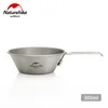 Naturehike Camping Beach Lightweight Titanium Flatware Set Folding Water Cup Mug Tableware Outdoor Cookware Dinner Bowl Cup Mug 2