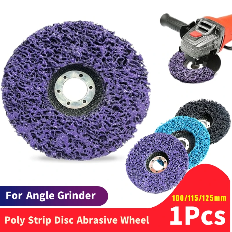 125Mm Poly Strip Disc Abrasivo Ruota Vernice Antiruggine Pulito Mola Strumento Per Smerigliatrice Angolare Lucidatura Auto Metallo Motocicli