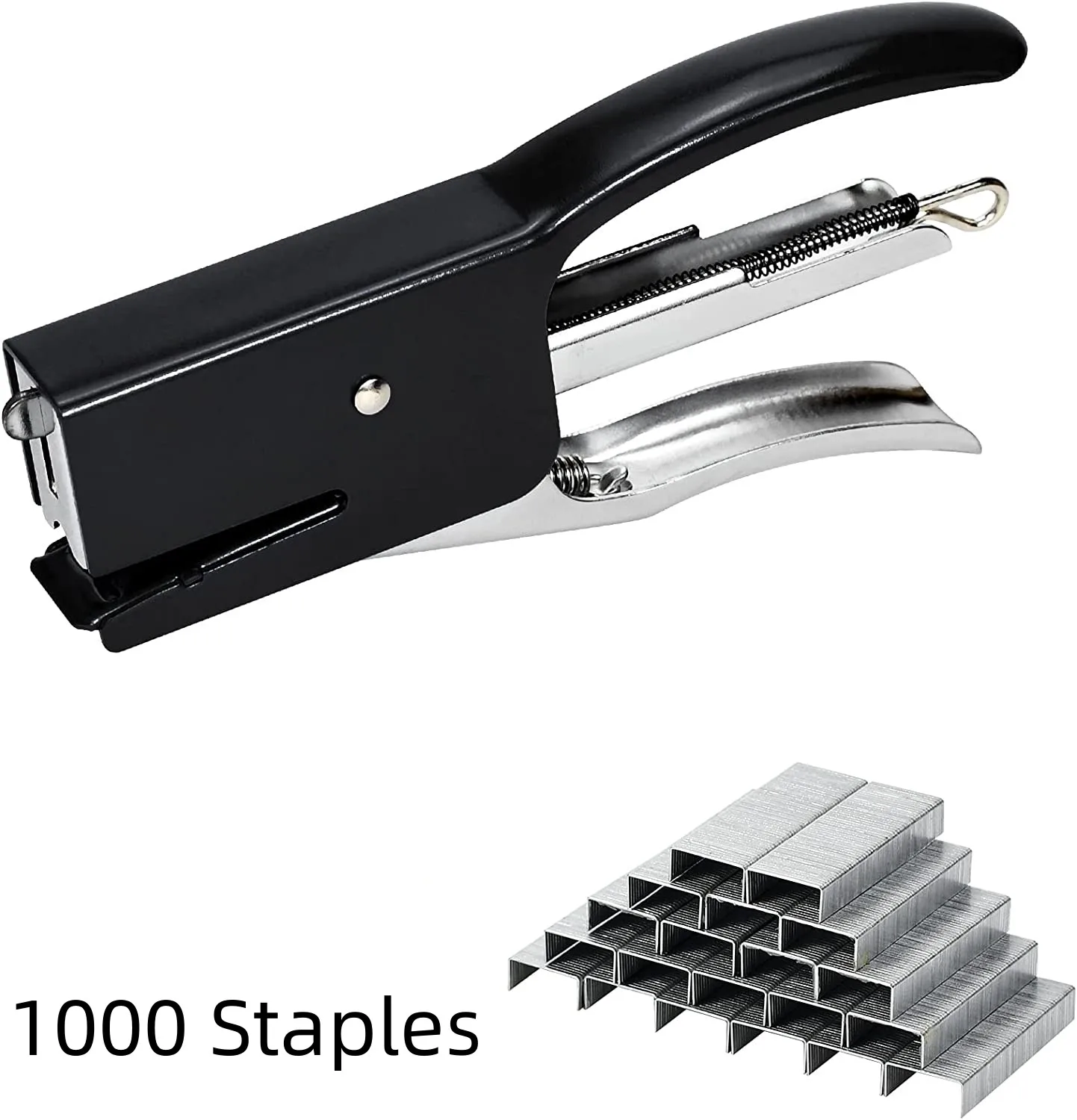 Hand Stapler Metal Stapler No.12/10 Hand-Held Stapler Metal Labor-Saving Strong And Durable Stapler Hand Pliers Includes 1000 Staples