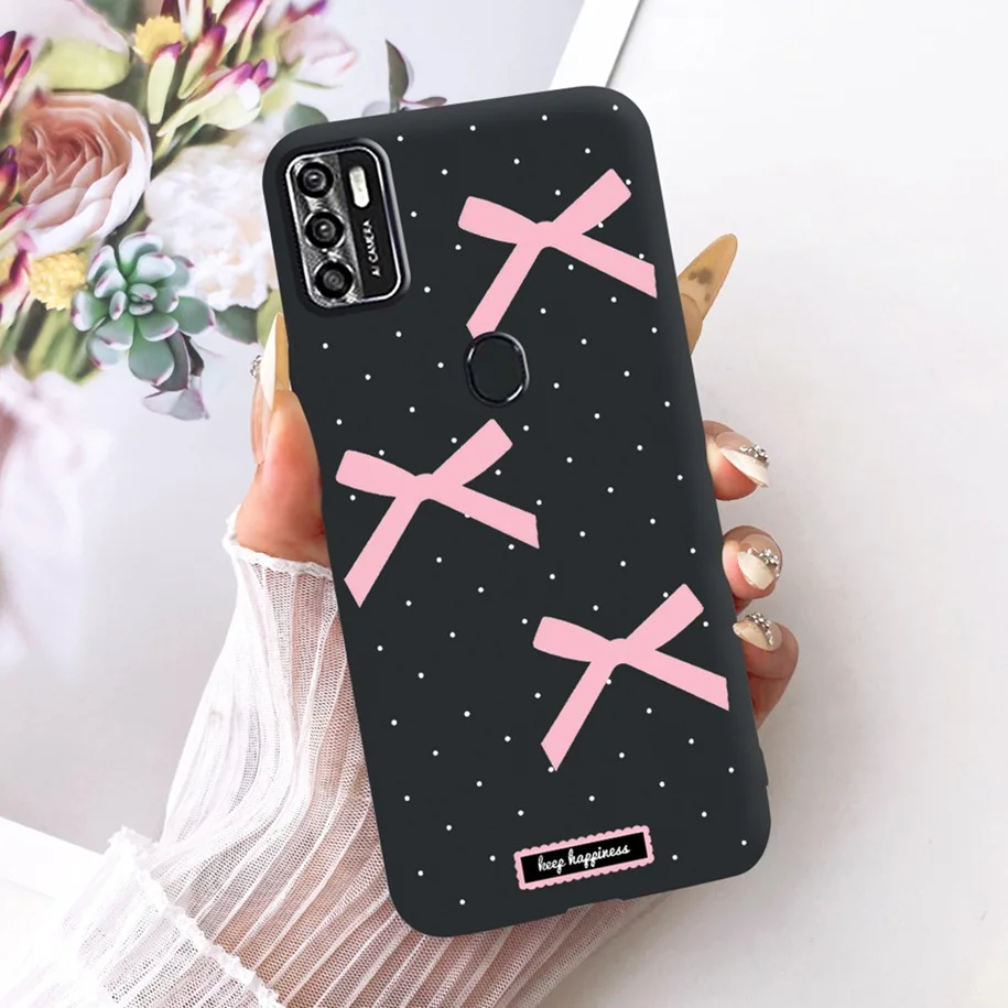 Floral Soft Black Silicone Bumper Phone Cover