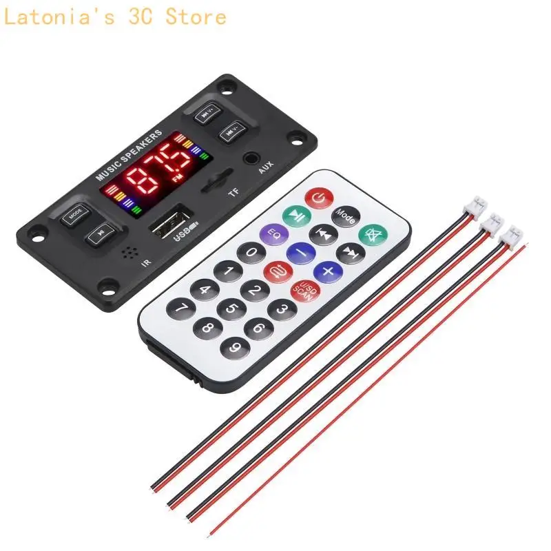 Mp3 플레이어 2x60W 전력 증폭기 7V-24V 호환 디코더 보드 오디오 모듈 USB FM 라디오 AUX 플레이어 X3UB