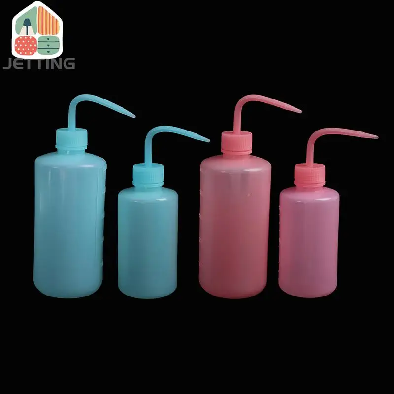 250/500ml Plastic Safety Wash Clean Bottle Lab Non-Spray Squeeze Bottle LDPE Squirt Tattoo With Narrow Mouth Scale