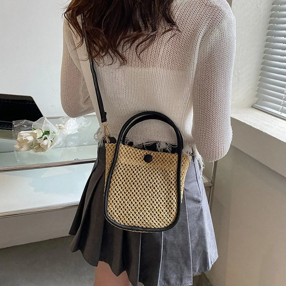 

Соломенная плетеная Сумка-тоут для маленького внешнего макияжа, сумки для телефона, сумки на плечо, женские сумки, косметичка, сумки через плечо