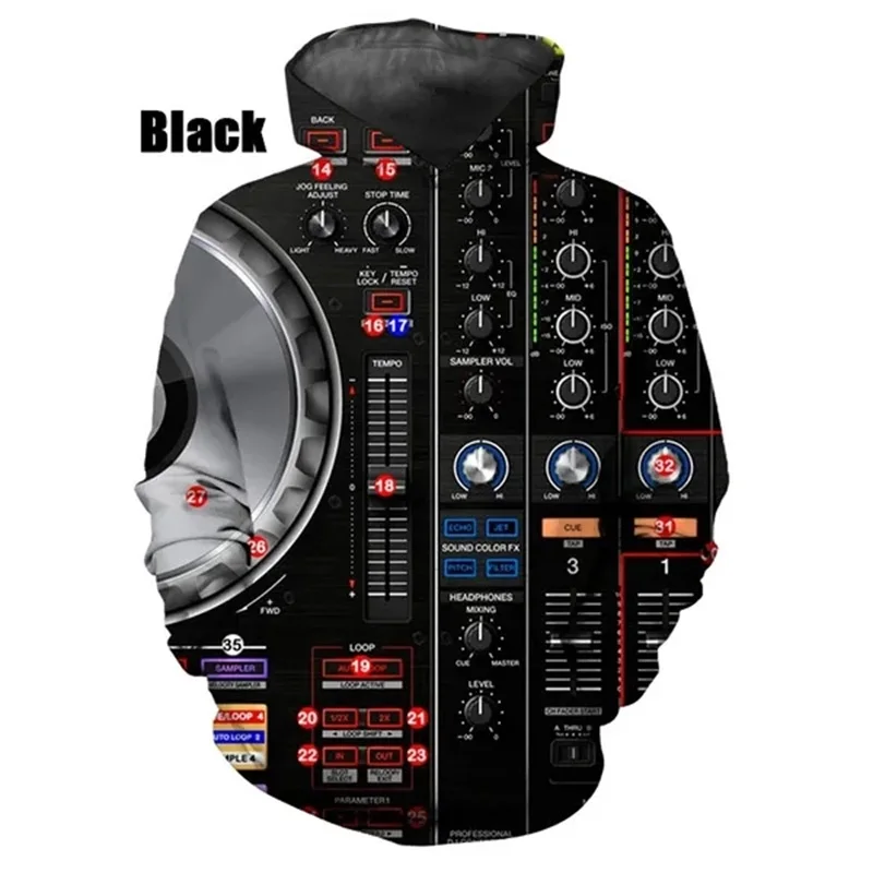 thumbnail image 1 of Nuevas sudaderas con capucha con estampado 3D de DJ para hombre, sudaderas informales, sudaderas con capucha, ropa de calle para hombre, sudaderas con capucha de gran tamaño, ropa para hombre, 1 of 5
