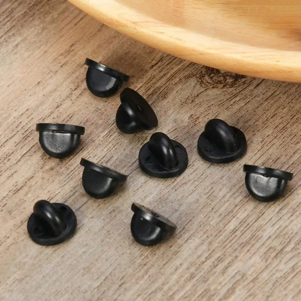Badge Parts Badge Pin Button Making Supplies Jewelry Findings 50pcs Rubber Brooch Bukle Button Clasp Pin Backs Clutch Care Cap Nail Tie Back Stoppers Squeeze Badge Holder Jewelry Accessories