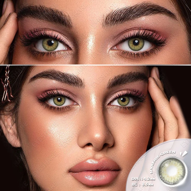Vibrant Blue & Brown Yearly Colored Contact Lenses - Enhance Your Look