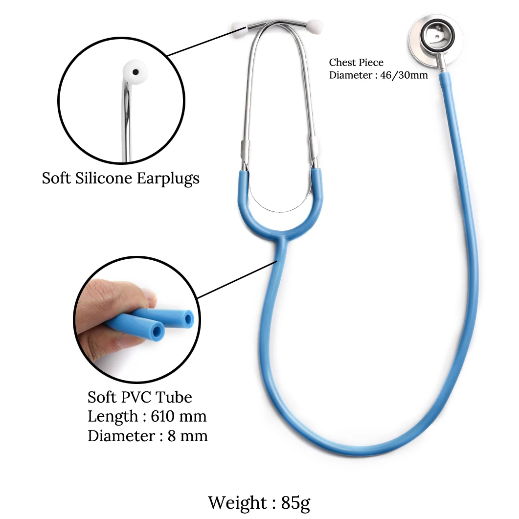 Portable Dual Head Stethoscope Doctor Medical Stethoscope Professional Cardiology Medical Equipment Device Student Vet Nurse, dual head stethoscope