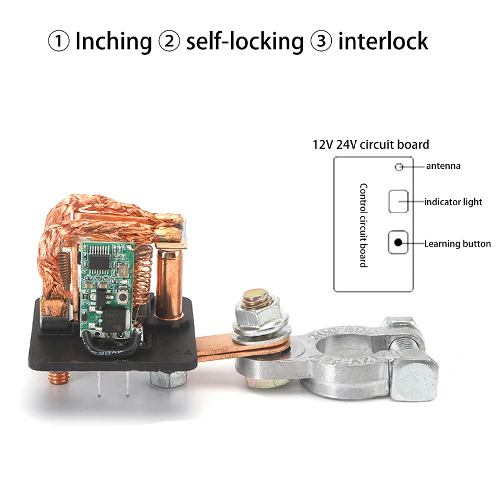 12V 200A Remote Control Disconnect Integrated Intelligent