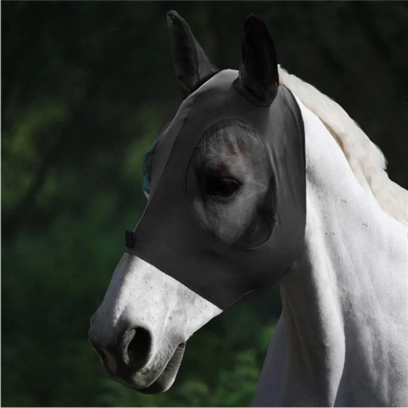 Equestrian Equipment Horse Mask Horse Face Mosquito Repellent Insect Repellent Fly Resistant Elastic Horse Mask 6