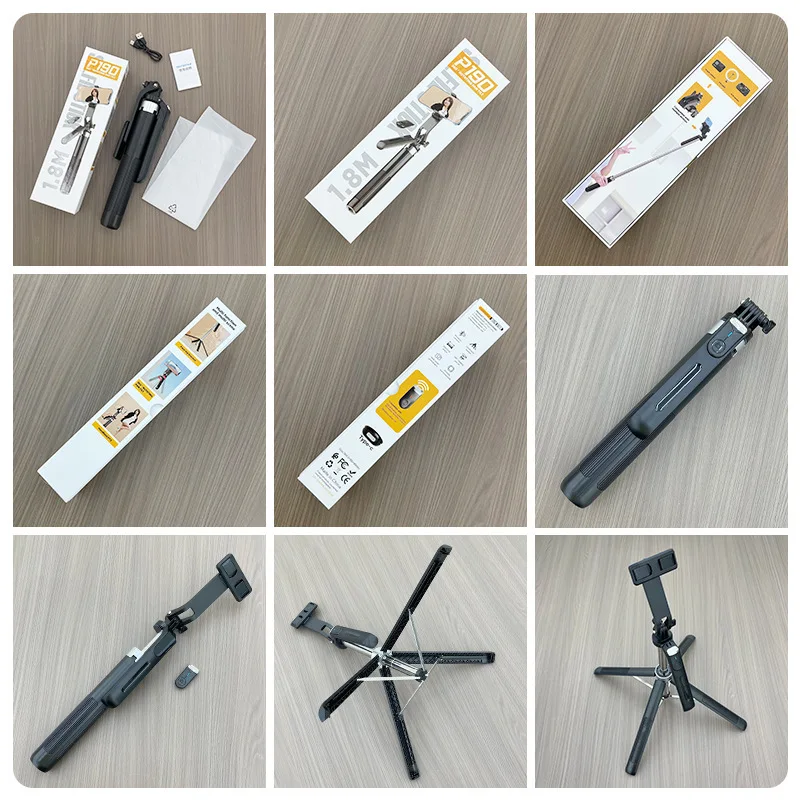 1.8m Tripod And Selfie Stick Wireless Remote & Extendable Phone Mount Compatible With IPhone/Android_voghion.com