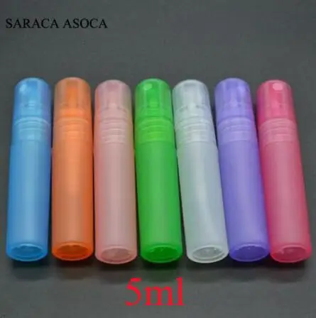 20pcs/lot 5ml 10ml Empty Translucence Plastic Spray Bottle Makeup Perfume Atomizer Refillable Bottles
