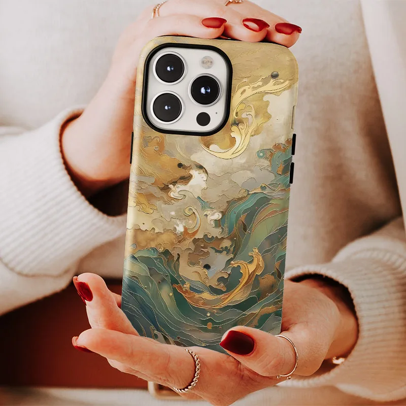 Auspicious Cloud Wave Dual-Function Phone Case