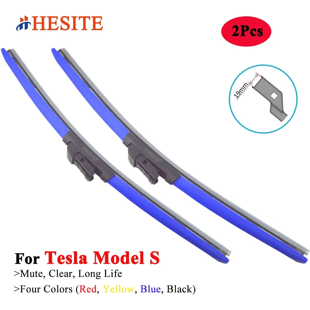 

Цветные щетки стеклоочистителя HESITE для Tesla Model S Hatchback 5YJS AWD 2012 2014 2015 2016 2018 2019 2020 2021 2022 2023