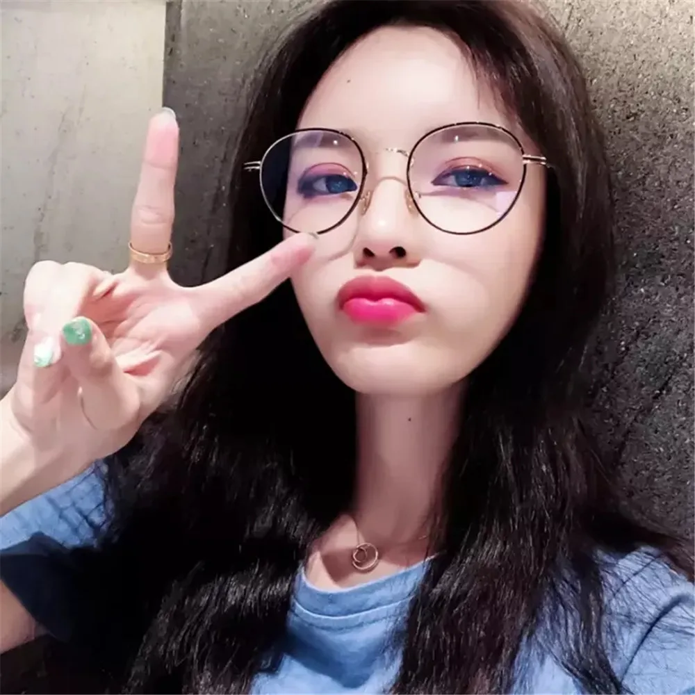 Vintage Round Reading Glasses Metal Frame Clear Glasses Men Glasses  MIRROR Unisex Eye Glasses for Women