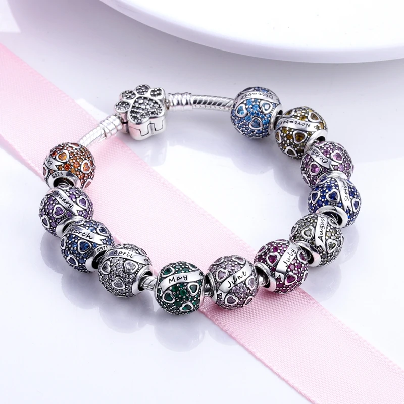 Br1688-Topaz November Birthstone Charm Bracelet Murano Beads | November  birthstone, Birthstone charms, Charm bracelet