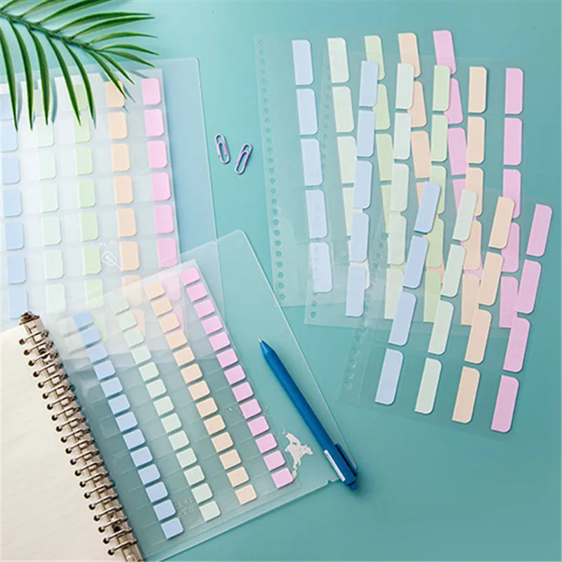 4Pcs A5 B5 Transparent Sticky Notes Self-Adhesive BookMarkers  Annotation Reading Book Clear Tab Kawaii Cute канцелярия 2