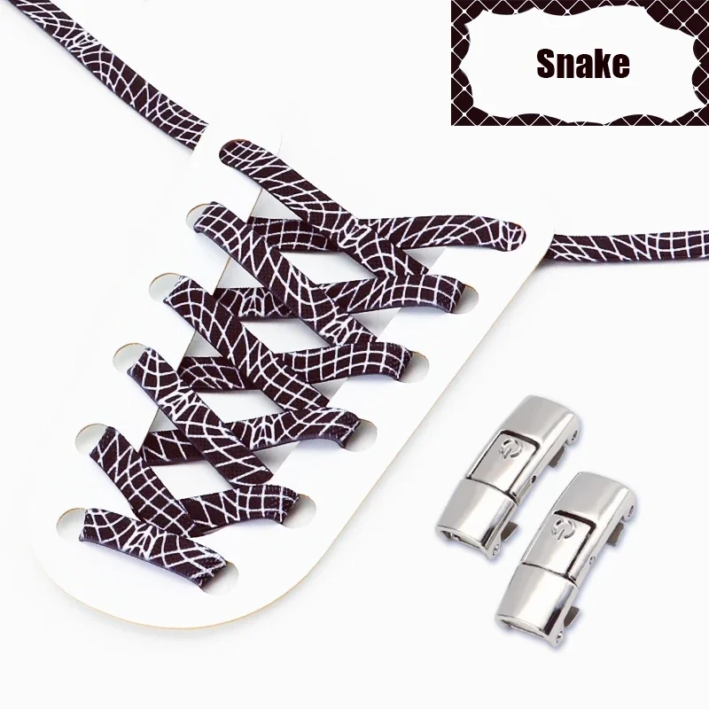 Leopard Print No-Tie Elastic Shoelaces - 1 Pair