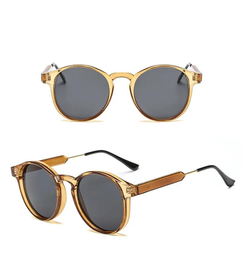 Sunglasses Retro Round Female Male Brand Design Transparent Female Sunglasses Men And Women Sunglasses Uv400 2023_voghion.com