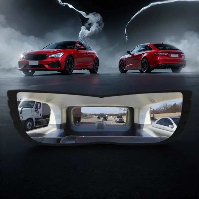 1 PC Specchietto retrovisore interno per auto Ampio angolo di assistenza panoramica Antiriflesso Monitor interno per visione grande Auto universale - immagine 6