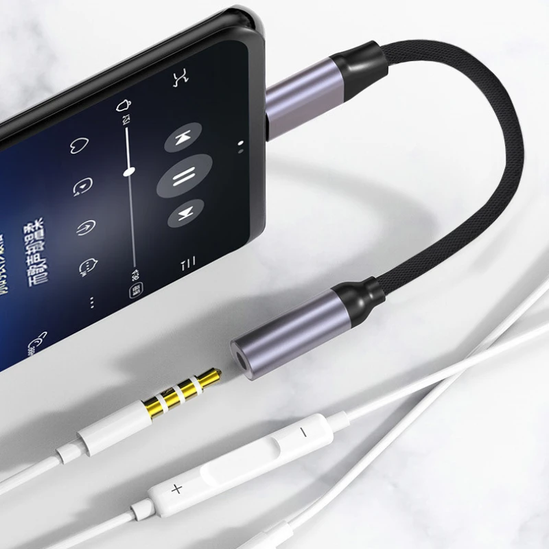 USB Type C to 3.5mm Earphone Jack Adapter Converter Jack Aux Audio Cable Headphone Adapter