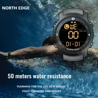 Km TH EDGE-Montre numérique militaire pour homme, étanche à 50m, sport de course, podomètre, chronomètre, fréquence cardiaque, bracelet, Android, IOS 5