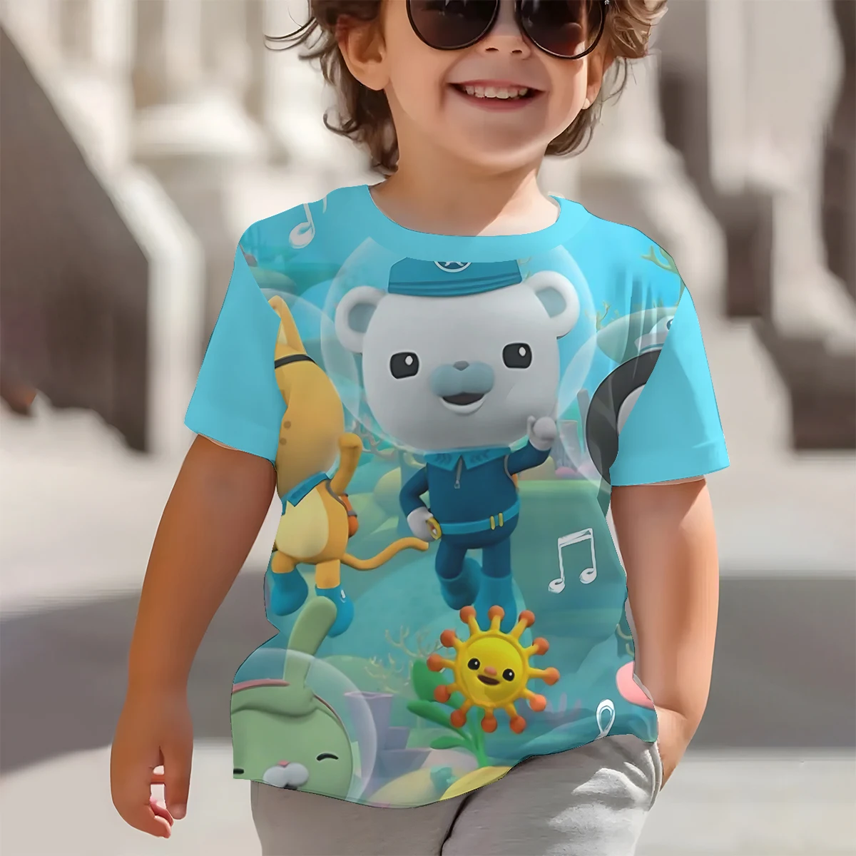 3D Print Cartoon O-octonauts Baby Clothing 5 to 14 Years Male Outdoor Clothes for Children Boy Girl Child T-Shirt Top Shirts 3
