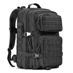 Tactical 45L Heavy-Duty Molle Backpack for Outdoor Adventures and Everyday Use (Black)