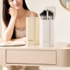 1 Piece Set with Lid Liftable Makeup Brush Storage Box, Desktop Eyebrow Pencil Four-Compartment Makeup Brush Storage Tube Organizer for Makeup Table, Bathroom Countertop Makeup Brush Holder Storage 5