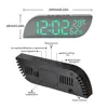 Digital Alarm Clock Temperature Humidity Date Mirror Clock Unlimited Snooze Table Clock 12/24H Night Mode Clock USB AAA Powered 6