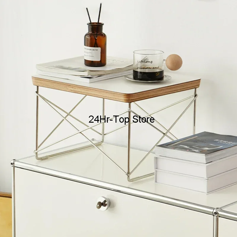 

Простой маленький кофейный столик из нержавеющей стали, античный Роскошный дизайнерский кофейный столик, домашняя мебель для спальни, балкона