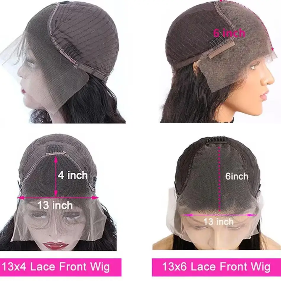 Straight Human Hair Wig 32 Inches 13x6 13x4 Lace Front Wigs For Women