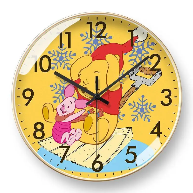Winnie the Pooh漫画アニメーション壁時計、子供の部屋の装飾
