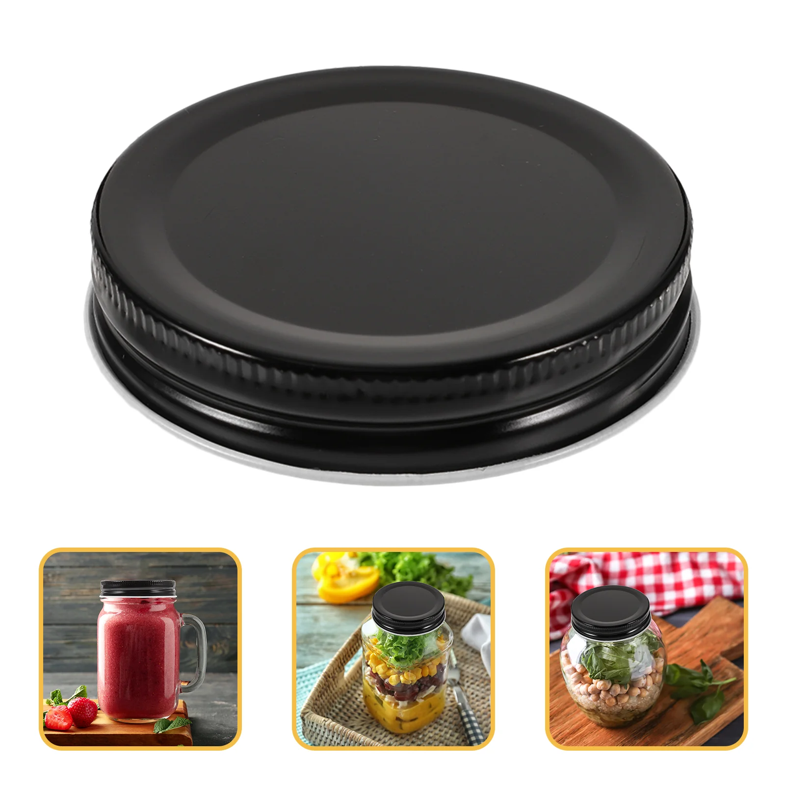 

12Pcs Mason Jar Lids 70Mm Reusable Canning Lids Tinplate Wide Mouth Sealing Canning Covers Jar Covers Storage Caps Regular Mouth