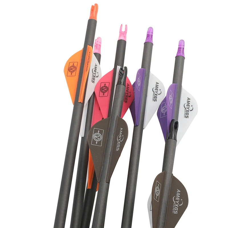 6/12pc Custom Carbon Arrow Shafts - Spine 350-800 With Inserts & Nocks For Compound & Recurve Bows