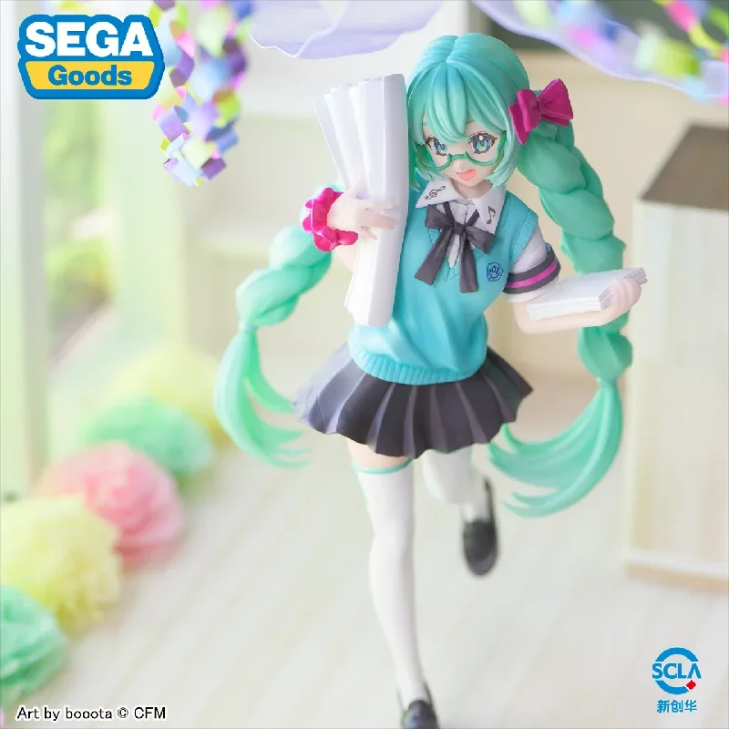 

Sega Original Luminasta Virtual Singer Hatsune Miku Anime Figure 16th Anniversary Action Figurine Model Toys For Kids Gift