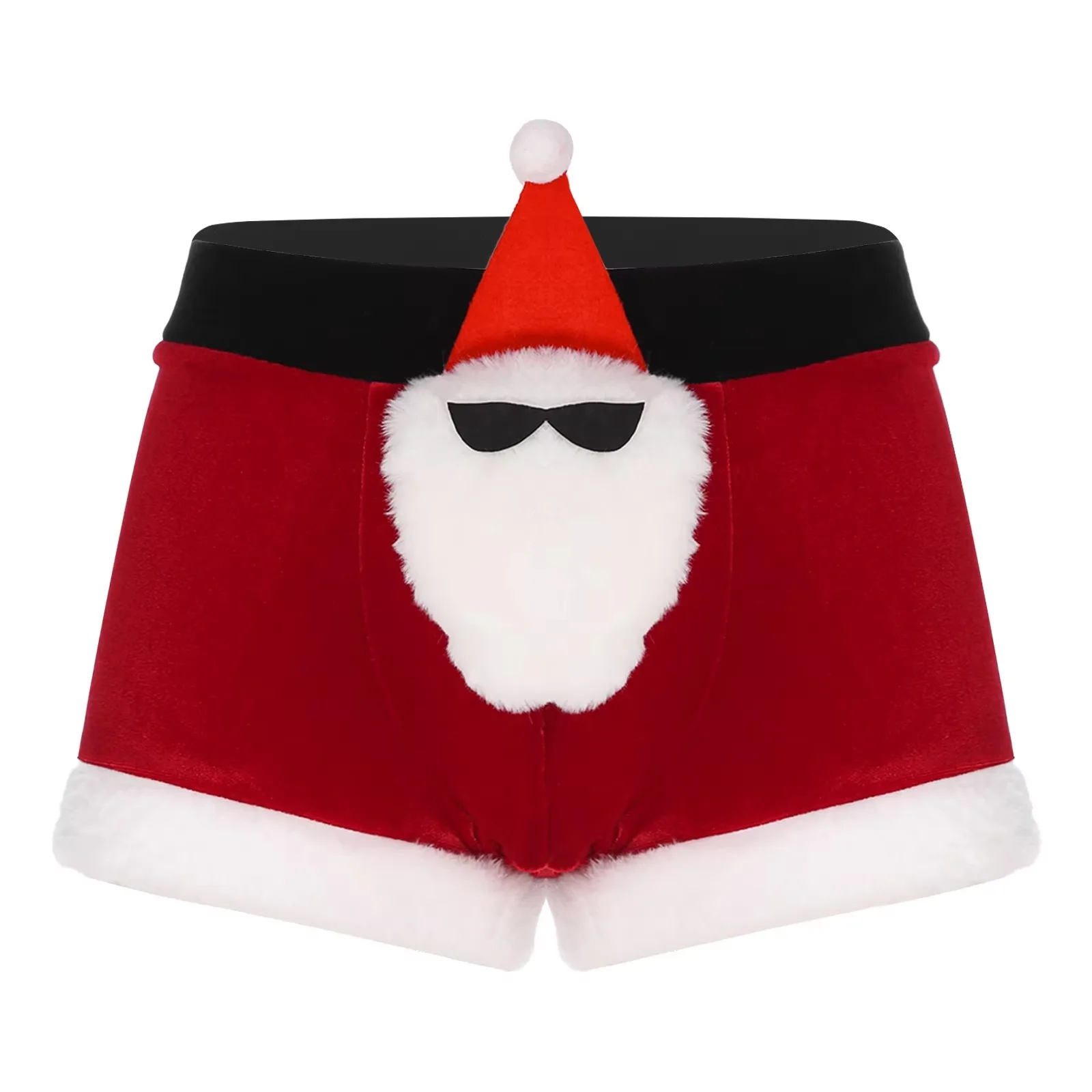 Boxer Uomo Con Renne Di Babbo Natale: Intimo Elastico Traspirante (Multistagione)