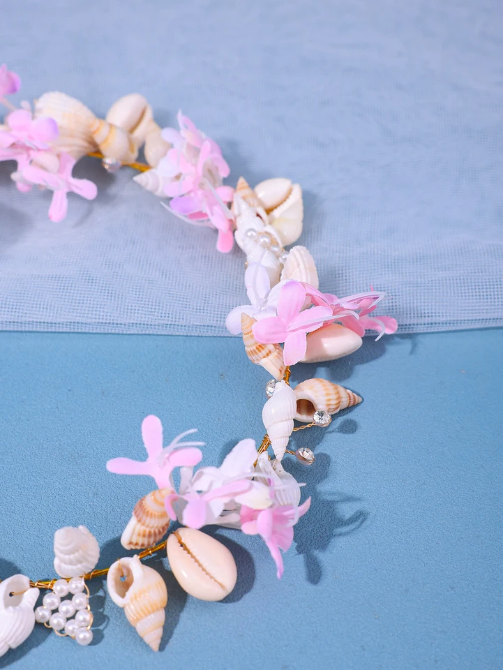 Fascia Per Capelli Sirena Con Corona E Diadema – Confezione Da 2 – Rosa – Accessorio Compleanno - 3
