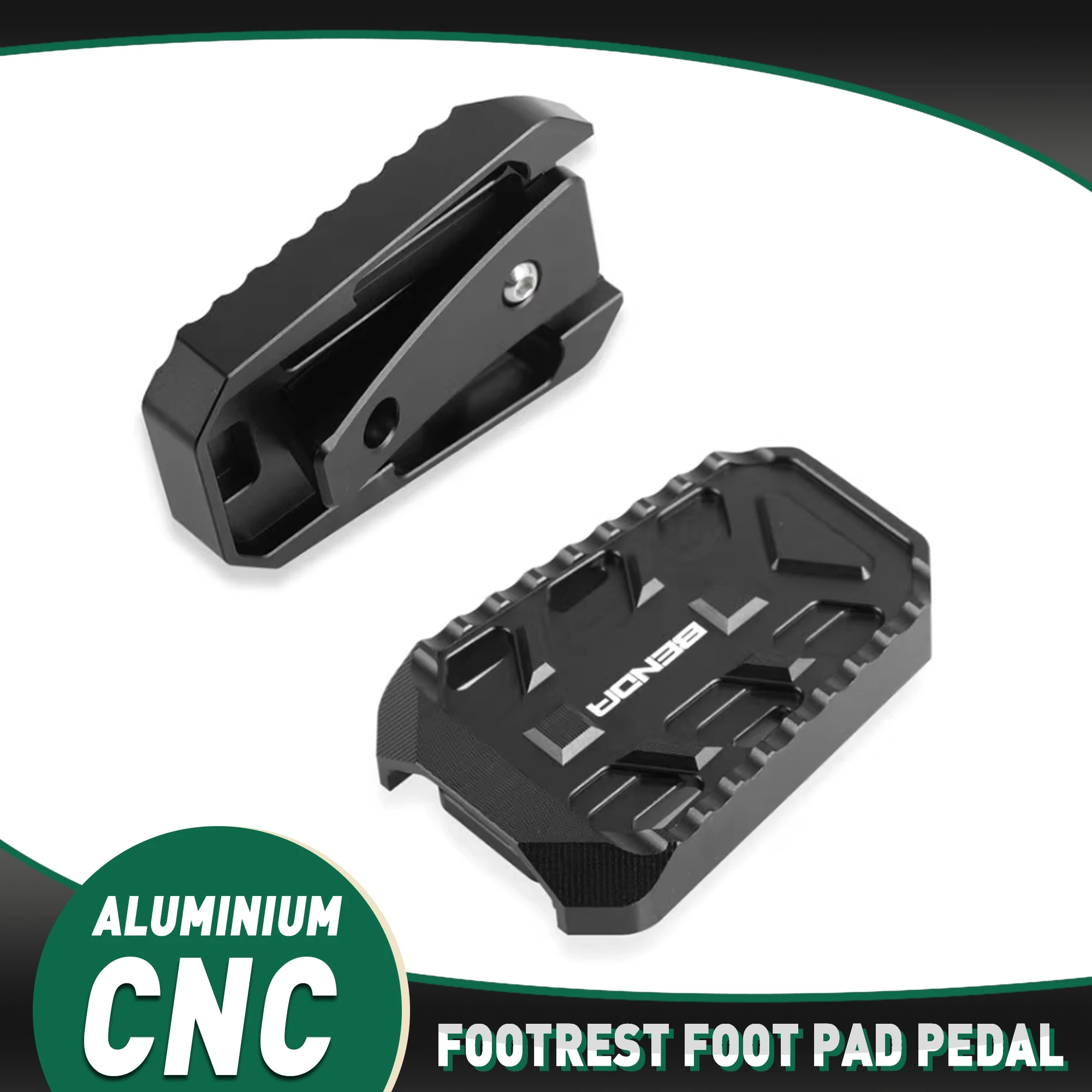 Repose-Pieds Moto Pour Benda BD300 BD450 BD500 - Alliage D'Aluminium Noir, Surface Antidérapante - Confort Longue Distance