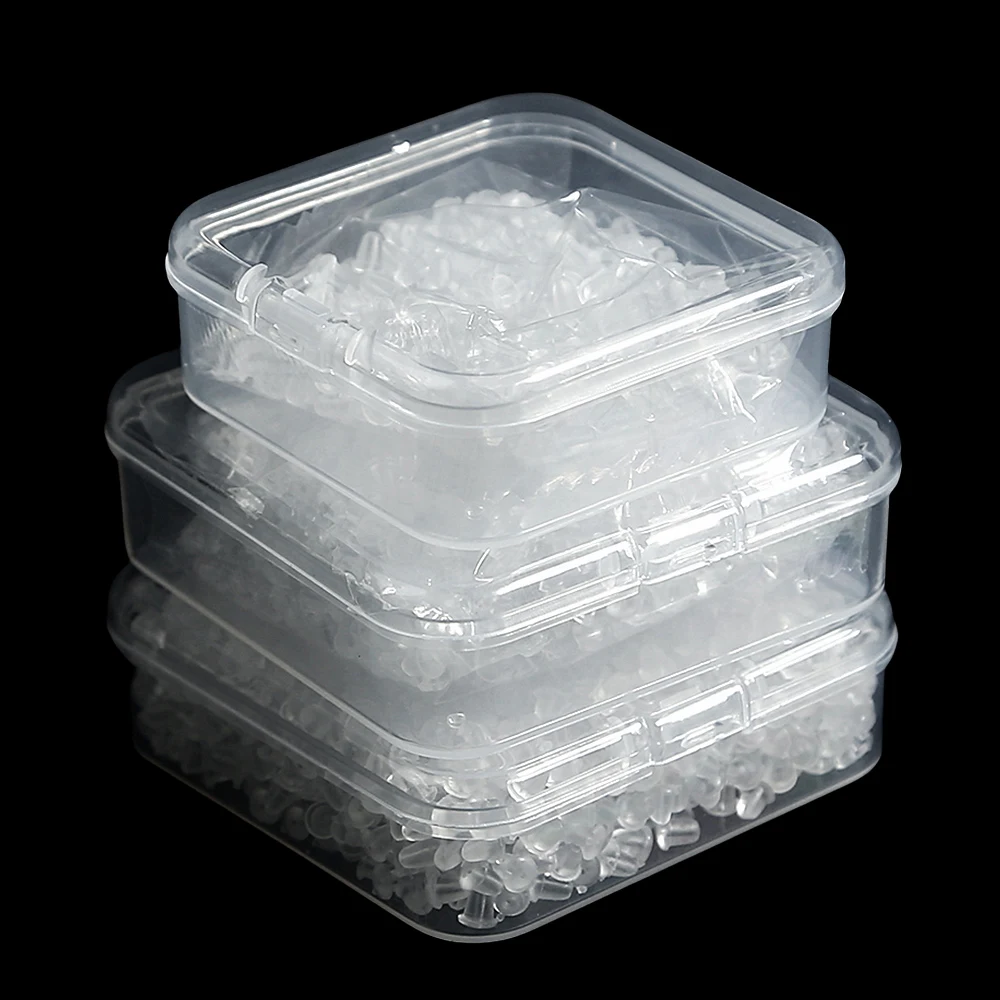 300/600/1200개/박스 4mm 실리콘 귀걸이 뒷면, 부드러운 투명 귀걸이 안전 패드, 백스토퍼 클러치 스토퍼 교체품