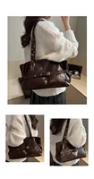 Large Capacity Women’s Shoulder Bag Tote Commuter Bag Simple Vintage Cross-Border New Style Bag Versatile Sensation 2025