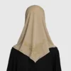 Foulard en chanvre de couleur unie pour femmes, prêt à l'emploi, couvre-cou, Hijabs de sport, châles et enveloppes islamiques sans épingle, nouvelle collection